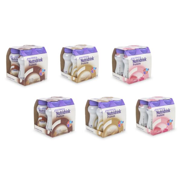 Nutridrink Protein Combi Product: 2 Chocolade + 2 Aardbei + 2 Mokka