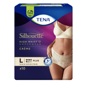 TENA Silhouette Plus - High Waist - Créme - Large - 10 stuks