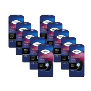 TENA Silhouette Noir Mini Verband | 10 pakken van 18 stuks