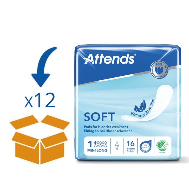 Attends Soft 1 Mini Long | 12 pakken van 16 stuks