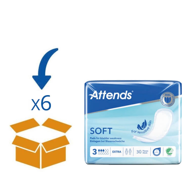Attends Soft 3 Extra | 6 pakken van 30 stuks