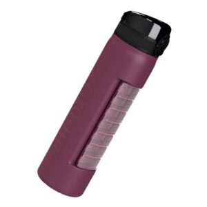 2Go drinkfles met medicijndoosje | Kies uw kleur : Bordeaux | Anabox