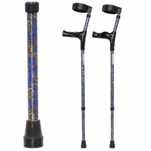 Anatomische Elleboogkrukken - Diverse Prints | Kies uw kleur : Paisley blauw