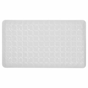 Badmat / Douchemat antislip 70 x 40 cm | Kleur: Wit | Met zuignappen | Hoogwaardig rubber