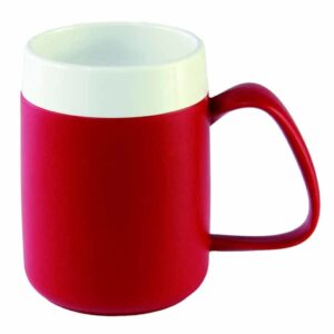 Conische warmhoudbeker | Kleur: Rood | Inhoud: 200 ml | Drinken zonder uw hoofd te kantelen | OR207RO | Ornamin