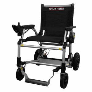 SplitRider Elektrische opvouwbare rolstoel (12 kg) | Rolstoel met joystick | Zwart | Geschikt voor het vliegtuig | e-AS0001 | e-Ability