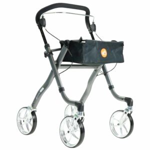Excel Rollator Virage (6,8 kg) | Binnen rollator | Met duwbeugel | Dienblad | Kleur: Grijs | 24510200