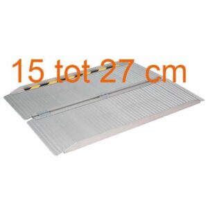 Opvouwbare aluminium oprijplaat 15 tot 27 cm | Kies uw afmeting : Breedte 72 cm