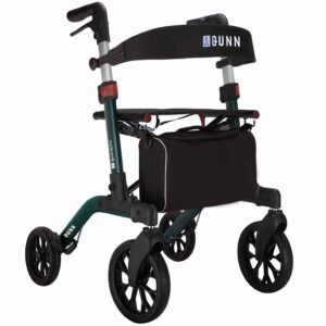 Rollator Brooklyn PU dubbel opvouwbaar met zachte banden | Qunn