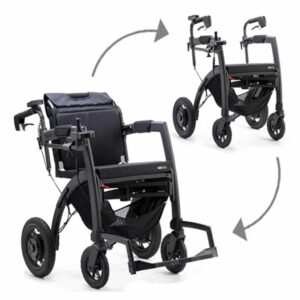 Rollz Motion Electric - Elektrische rolstoel & Rollator in één | Opvouwbaar | Kleur: Zwart | 2010RE0001