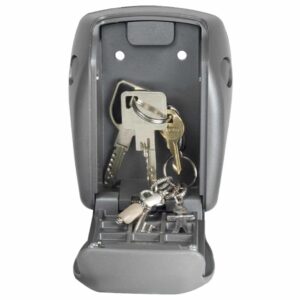 MasterLock sleutelkluis 5415 | Afmetingen H13,2 x B 10,5 x D 4,3 cm | 4-cijferige combinatiecode | Metalen behuizing | Grijs | Sleutelhulpmiddelen