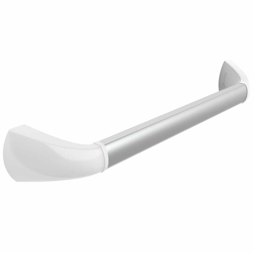 Wandbeugel zilverkleurig met afdekkappen in mat wit | 50 cm | SecuCare | Schroefmontage | Aluminium | PR45761SL-MT