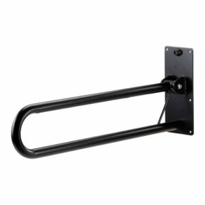 Toiletbeugel opklapbaar 76 cm - Mat zwart