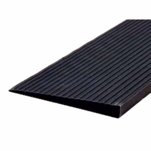 Drempelhulp | Hoogte 2,4 cm | Breedte 100 cm | Tot 400 kg | Met lijmlaag | Kleur: Zwart of Grijs | 100% natuurlijk rubber