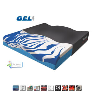 Rolstoelkussen GelSeat | 45 x 42 x 8 cm | Anti-decubitus | Met gel en schuim | Voorgevormd | Maximaal 120 kg | G-SEAT4542