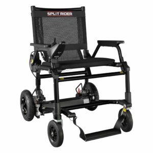Splitrider Black Edition Elektrische opvouwbare rolstoel - 12 Kg | Met magneet connector | Geschikt voor vliegtuig | Joystick bediening | E-AS0004