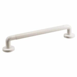 Kunststof handgreep | Lengte 53 cm | Kleur wit | Met ribbels | Schoefbevestiging