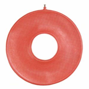 Opblaasbaar rubberen ringkussen | Diameter 41 cm | Donut zitkussen | Zitring | Rood | PR20616