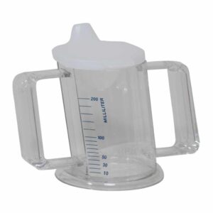 Drinkbeker HandyCup met deksel | Met maatvoering en handgrepen | Inhoud 200 ml | PR65646-M