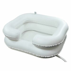 Haarwasbak opblaasbaar met afvoerslang | Bedlegerig | Dubbele wand | Haren wassen in bed of stoel