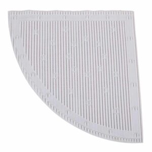 StayPut - Anti-slip douchemat hoek - wit - Waterdoorlatend - Incl. ophanghaak