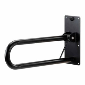 Toiletbeugel opklapbaar 56 cm - Mat zwart