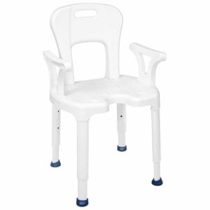 Douchestoel AIO | Met rugleuning en armsteunen | In hoogte verstelbaar 38 - 55 cm | Max. gebruikersgewicht 130 kg | Drive | 550900400