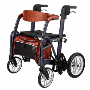 Glide 2-in-1 Rollator & Rolstoel - Lichtgewicht 2-in-1 Transportstoel - Opvouwbaar & Comfortabel | Kies uw kleur : Zwart | Uplivin