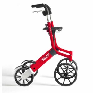 Lichtgewicht rollator Let's Go Out (6,2 kg) | TrustCare | Rood | Grote wielen | Design | Weggewerkte remkabels | TCOUTRE0130