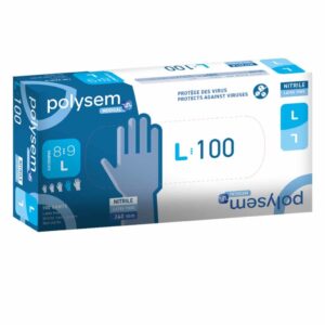 Nitril onderzoekshandschoenen | Polysem | L | Bescherming tegen ziektekiemen en virussen | Latexvrij | DH6000-L