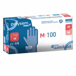 Nitril onderzoekshandschoenen | Polysem | Medium | Bescherming tegen ziektekiemen en virussen | Latexvrij | DH6000-M