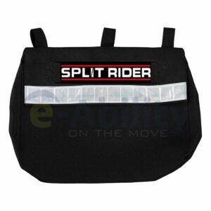 Rugleuning tas voor SplitRider elektrische rolstoel | e-Ability | 1 vak | Met reflectie | Zwart | Nylon | e-Aa0020