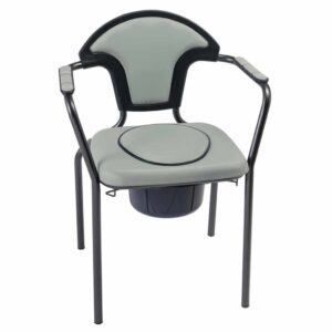 Toiletstoel Grijs | Zithoogte 48 cm | Zachte zitting | WC stoel | Po-stoel | PR50543-S