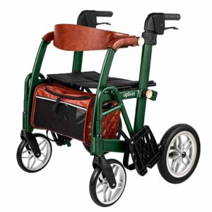 Glide 2-in-1 Rollator & Rolstoel - Lichtgewicht 2-in-1 Transportstoel - Opvouwbaar & Comfortabel | Kies uw kleur : Groen | Uplivin